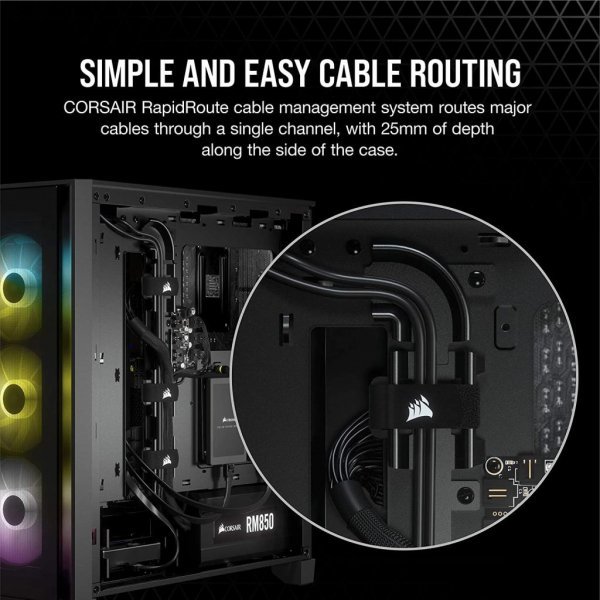 Корпус до комп'ютера CORSAIR iCUE 4000X RGB Tempered Glass Black (CC-9011204-WW)