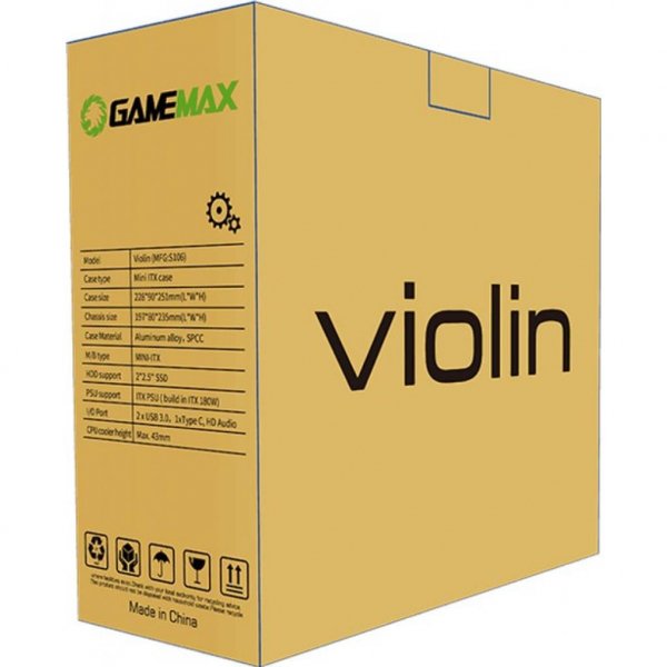 Корпус до комп'ютера GAMEMAX Violin Silver