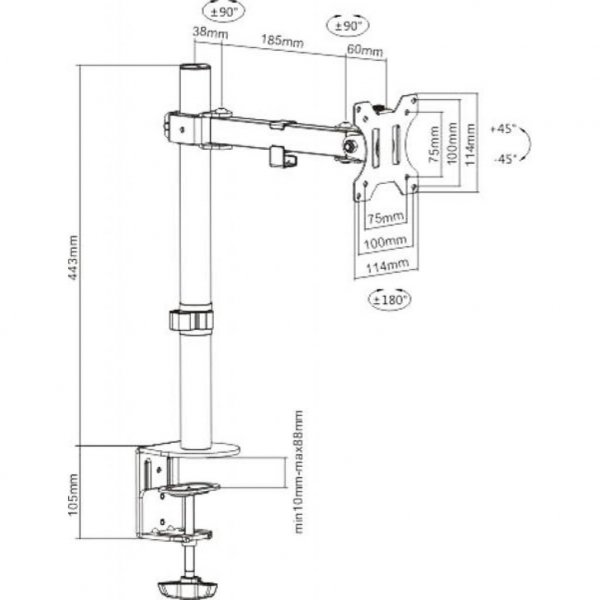 Кронштейн до телевізора Brateck LDT12-C011