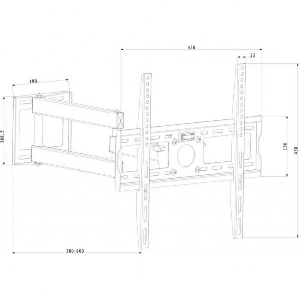 Кронштейн до телевізора X-DIGITAL STEEL SA345 Black