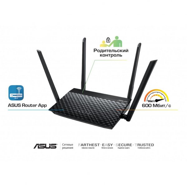 Маршрутизатор ASUS RT-N19 N600, 2xFE LAN, 1xFE WAN (RT-N19) Маршрутизатор ASUS RT-N19 N600, 2xFE LAN, 1xFE WAN (RT-N19)