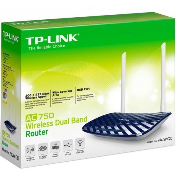 Маршрутизатор TP-Link Archer C20 (Archer-C20)