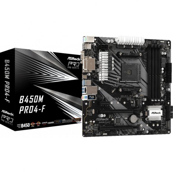 Материнська плата ASRock B450M PRO4-F Материнська плата ASRock B450M PRO4-F