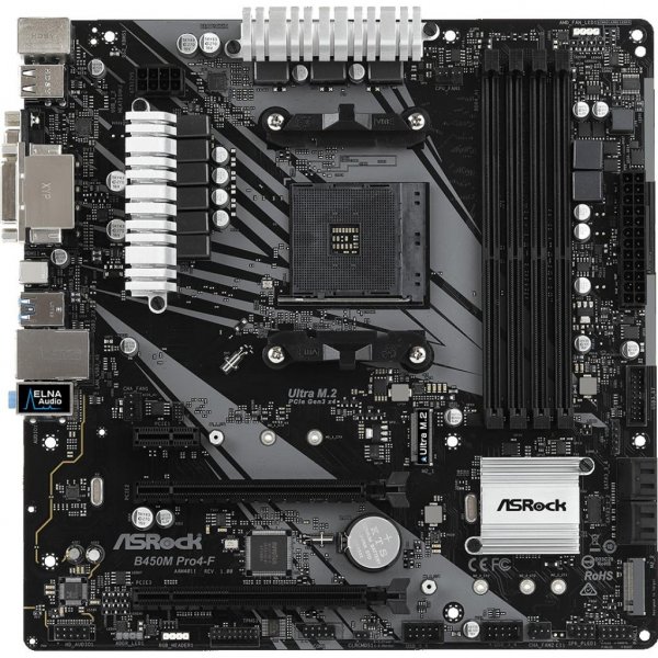 Материнська плата ASRock B450M PRO4-F Материнська плата ASRock B450M PRO4-F