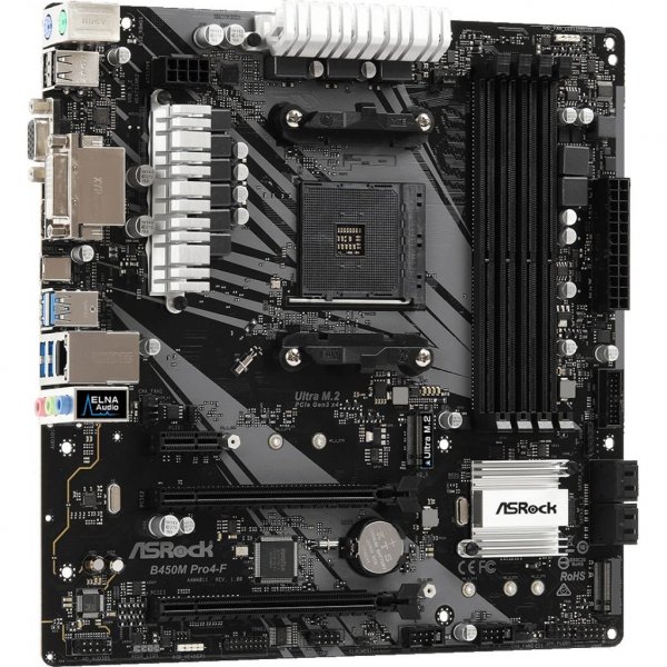 Материнська плата ASRock B450M PRO4-F Материнська плата ASRock B450M PRO4-F