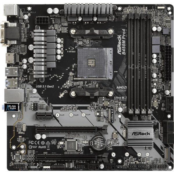 Материнська плата ASRock B450M PRO4