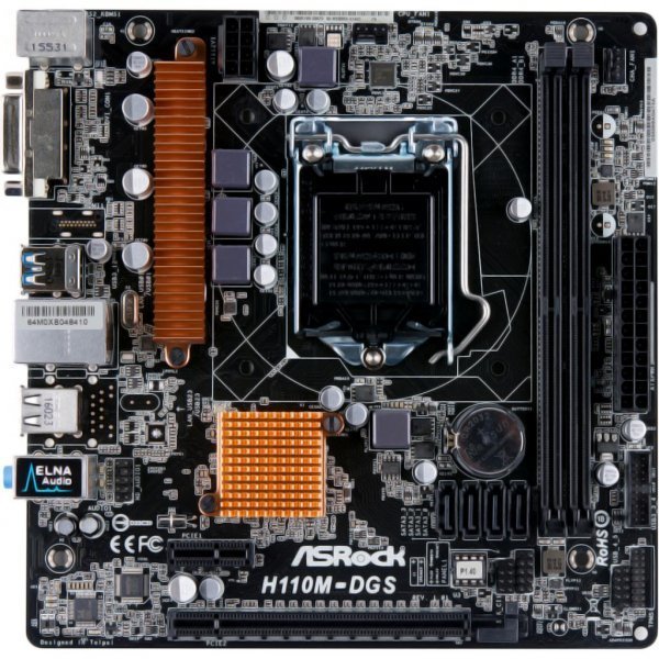 Материнська плата ASRock H110M-DGS Материнська плата ASRock H110M-DGS