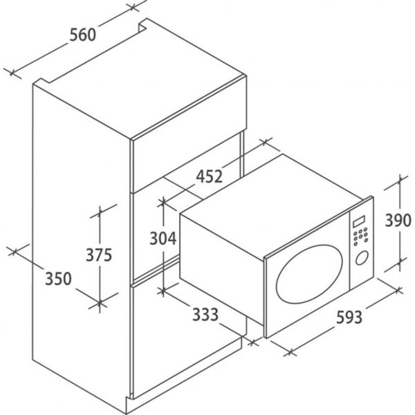 Мікрохвильова піч CANDY MIC20GDFBA