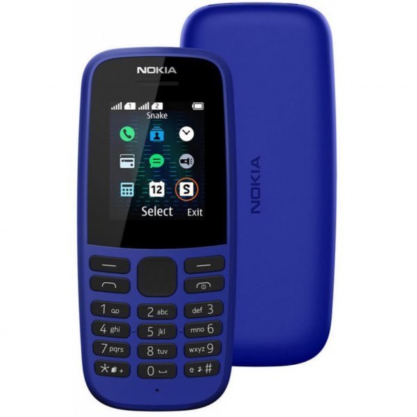 Мобільний телефон Nokia 105 DS 2019 Blue (16KIGL01A01) Мобільний телефон Nokia 105 DS 2019 Blue (16KIGL01A01)