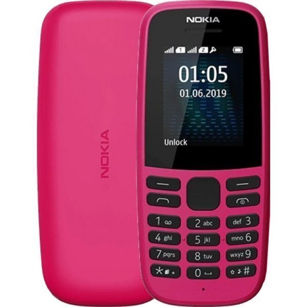 Мобільний телефон Nokia 105 DS 2019 Pink (16KIGP01A01) Мобільний телефон Nokia 105 DS 2019 Pink (16KIGP01A01)