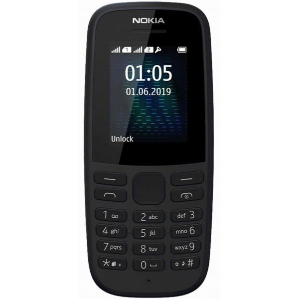 Мобільний телефон Nokia 105 SS 2019 (без зарядного) Black (16KIGB01A19) Мобільний телефон Nokia 105 SS 2019 (без зарядного) Black (16KIGB01A19)