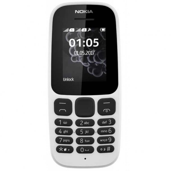 Мобільний телефон Nokia 105 SS New White (A00028371)