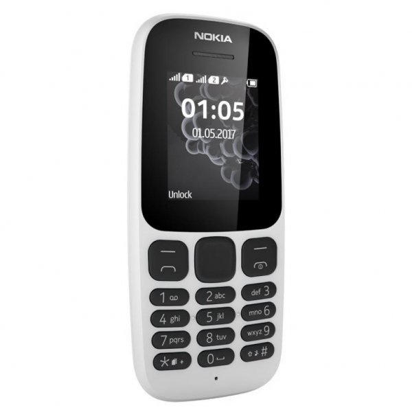 Мобільний телефон Nokia 105 SS New White (A00028371)