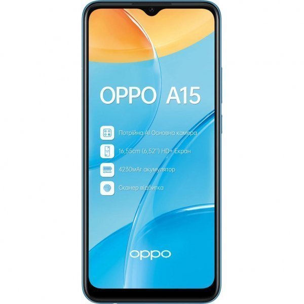 Мобільний телефон Oppo A15 2/32GB Mystery Blue (OFCPH2185_BLUE_2/32) Мобільний телефон Oppo A15 2/32GB Mystery Blue (OFCPH2185_BLUE_2/32)