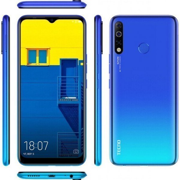 Мобільний телефон TECNO KC2 (Spark 4 3/32Gb) Vacation Blue (4895180751073)