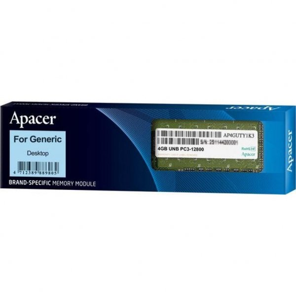 Модуль пам'яті для комп'ютера DDR3 4GB 1600 MHz Apacer (DL.04G2K.KAM) Модуль пам'яті для комп'ютера DDR3 4GB 1600 MHz Apacer (DL.04G2K.KAM)