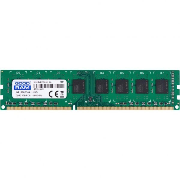 Модуль пам'яті для комп'ютера DDR3L 8GB 1600 MHz GOODRAM (GR1600D364L11/8G / GR1600D3V64L11/8G)