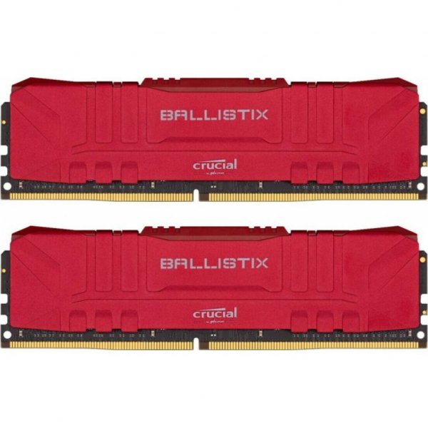 Модуль пам'яті для комп'ютера DDR4 16GB (2x8GB) 3200 MHz Ballistix Red MICRON (BL2K8G32C16U4R)