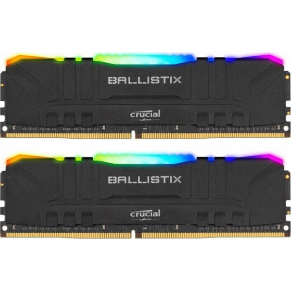 Модуль пам'яті для комп'ютера DDR4 16GB (2x8GB) 3600 MHz Ballistix Black RGB MICRON (BL2K8G36C16U4BL) Модуль пам'яті для комп'ютера DDR4 16GB (2x8GB) 3600 MHz Ballistix Black RGB MICRON (BL2K8G36C16U4BL)