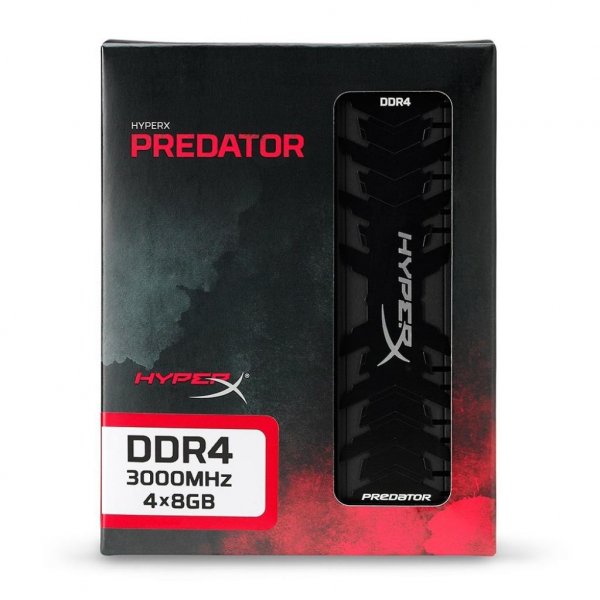 Модуль пам'яті для комп'ютера DDR4 32GB (4x8GB) 3000 MHz HyperX Predator Kingston (HX430C15PB3K4/32)