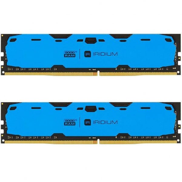 Модуль пам'яті для комп'ютера DDR4 8GB (2x4GB) 2400 MHz Iridium Blue GOODRAM (IR-B2400D464L15S/8GDC)