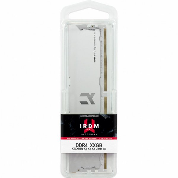 Модуль пам'яті для комп'ютера DDR4 8GB 3600 MHz IRDM PRO White GOODRAM (IRP-W3600D4V64L17S/8G)