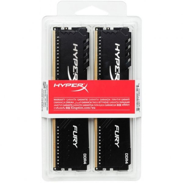 Модуль пам'яті до комп'ютера DDR 8GB (2x4GB) 2400 MHz HyperX Fury Black Kingston (HX424C15FB3K2/8)