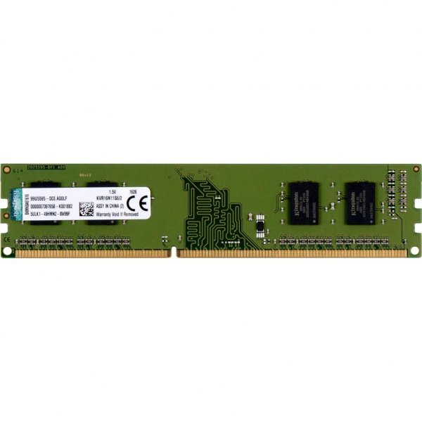 Модуль пам'яті до комп'ютера DDR3 2GB 1600 MHz Kingston (KVR16N11S6/2)