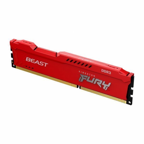 Модуль пам'яті до комп'ютера DDR3 4GB 1866 MHz Fury Beast Red HyperX (Kingston Fury) (KF318C10BR/4)