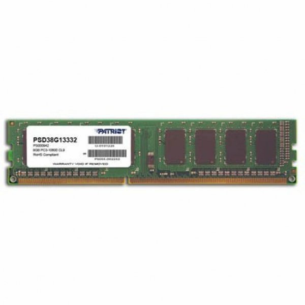 Модуль пам'яті до комп'ютера DDR3 8GB 1333 MHz Patriot (PSD38G13332)