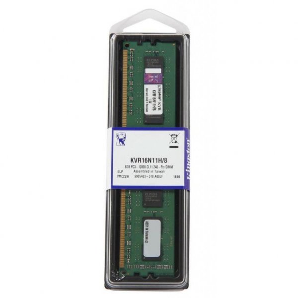 Модуль пам'яті до комп'ютера DDR3 8GB 1600 MHz Kingston (KVR16N11H/8)