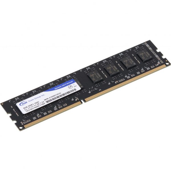 Модуль пам'яті до комп'ютера DDR3 8GB 1600 MHz Team (TED38G1600C1101)