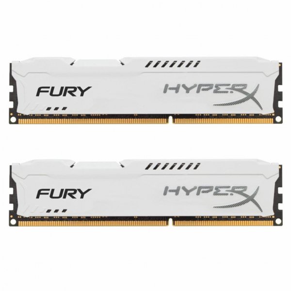 Модуль пам'яті до комп'ютера DDR3 8Gb (2x4GB) 1600 MHz HyperX Fury White Kingston (HX316C10FWK2/8)