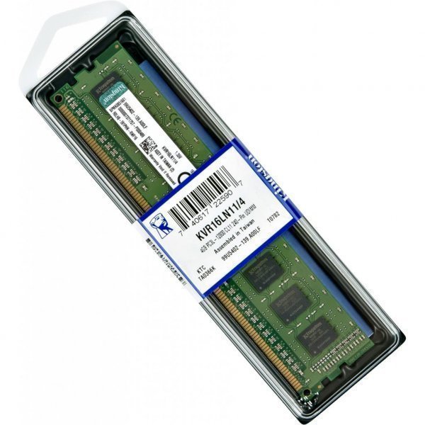 Модуль пам'яті до комп'ютера DDR3L 4GB 1600 MHz Kingston (KVR16LN11/4) Модуль пам'яті до комп'ютера DDR3L 4GB 1600 MHz Kingston (KVR16LN11/4)