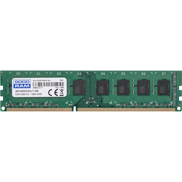 Модуль пам'яті до комп'ютера DDR3L 8GB 1600 MHz GOODRAM (GR1600D3V64L11/8G)