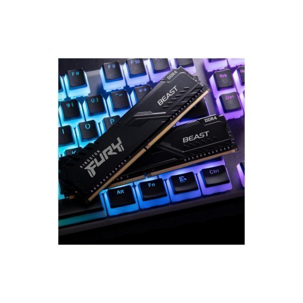 Модуль пам'яті до комп'ютера DDR4 16GB 2666 MHz FURY Beast Black HyperX (Kingston Fury) (KF426C16BB/16)