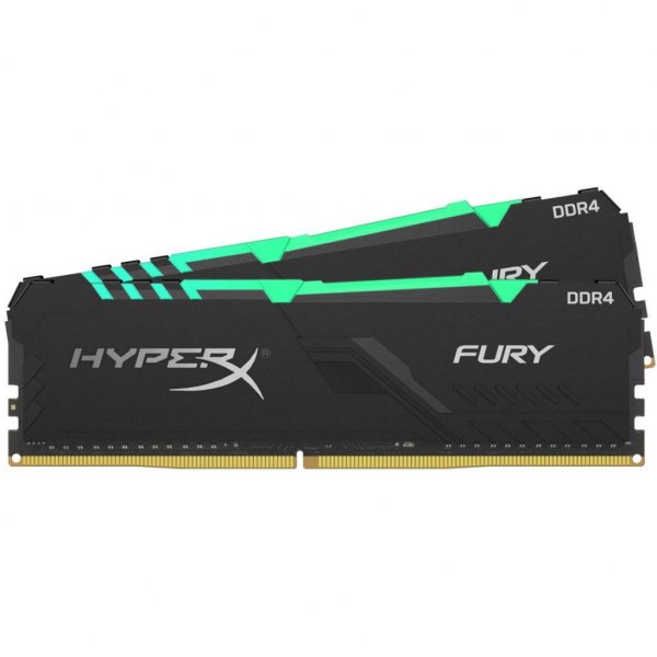 Модуль пам'яті до комп'ютера DDR4 16GB (2x8GB) 2400 MHz HyperX Fury RGB Kingston (HX424C15FB3AK2/16) Модуль пам'яті до комп'ютера DDR4 16GB (2x8GB) 2400 MHz HyperX Fury RGB Kingston (HX424C15FB3AK2/16)