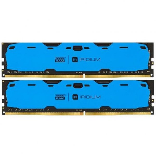 Модуль пам'яті до комп'ютера DDR4 16GB (2x8GB) 2400 MHz Iridium Blue GOODRAM (IR-B2400D464L15S/16GDC)