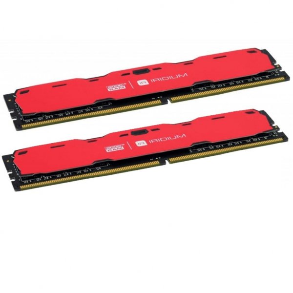 Модуль пам'яті до комп'ютера DDR4 16GB (2x8GB) 2400 MHz Iridium Red GOODRAM (IR-R2400D464L15S/16GDC)
