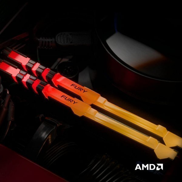 Модуль пам'яті до комп'ютера DDR4 16GB (2x8GB) 2666 MHz Beast RGB Black Kingston Fury (ex.HyperX) (KF426C16BBAK2/16)