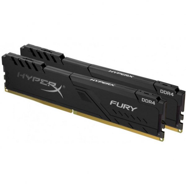 Модуль пам'яті до комп'ютера DDR4 16GB (2x8GB) 2666 MHz HyperX Fury Black Kingston (HX426C16FB3K2/16)