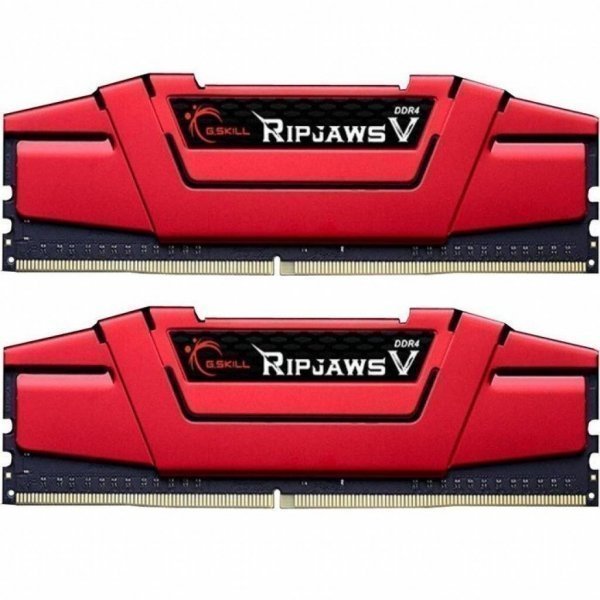 Модуль пам'яті до комп'ютера DDR4 16GB (2x8GB) 2666 MHz RipjawsV RED G.Skill (F4-2666C15D-16GVR)