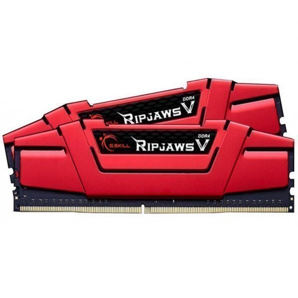 Модуль пам'яті до комп'ютера DDR4 16GB (2x8GB) 2666 MHz RipjawsV RED G.Skill (F4-2666C15D-16GVR)