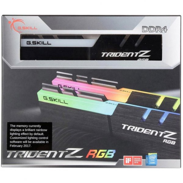 Модуль пам'яті до комп'ютера DDR4 16GB (2x8GB) 3000 MHz TridentZ RGB Black G.Skill (F4-3000C16D-16GTZR)