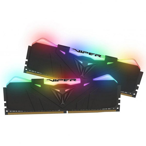 Модуль пам'яті до комп'ютера DDR4 16GB (2x8GB) 3000 MHz Viper RGB Black Patriot (PVR416G300C5K)