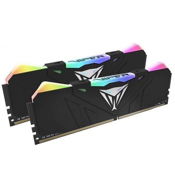 Модуль пам'яті до комп'ютера DDR4 16GB (2x8GB) 3000 MHz Viper RGB Black Patriot (PVR416G300C5K)
