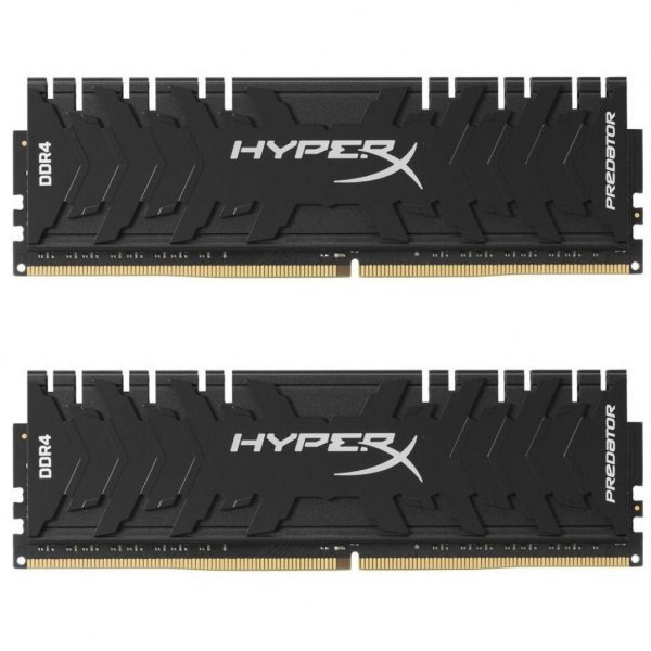 Модуль пам'яті до комп'ютера DDR4 16GB (2x8GB) 3200 MHz HyperX Predator Black Kingston (HX432C16PB3K2/16)
