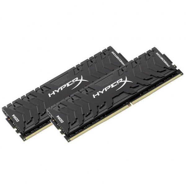 Модуль пам'яті до комп'ютера DDR4 16GB (2x8GB) 3200 MHz HyperX Predator Black Kingston (HX432C16PB3K2/16)