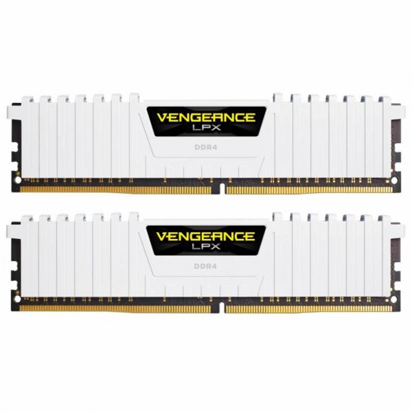 Модуль пам'яті до комп'ютера DDR4 16GB (2x8GB) 3200 MHz LPX White CORSAIR (CMK16GX4M2B3200C16W)