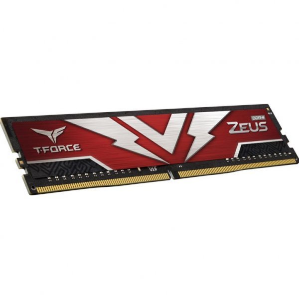 Модуль пам'яті до комп'ютера DDR4 16GB (2x8GB) 3200 MHz T-Force Zeus Red Team (TTZD416G3200HC20DC01)